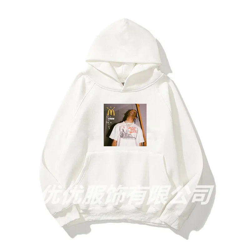 

Travis Scotts McDonald's Hip Hop Hoodies Cactus Jack Swag Print Funny Men Women Hooded Sweatshirt Travis Scotts Casual Pullover