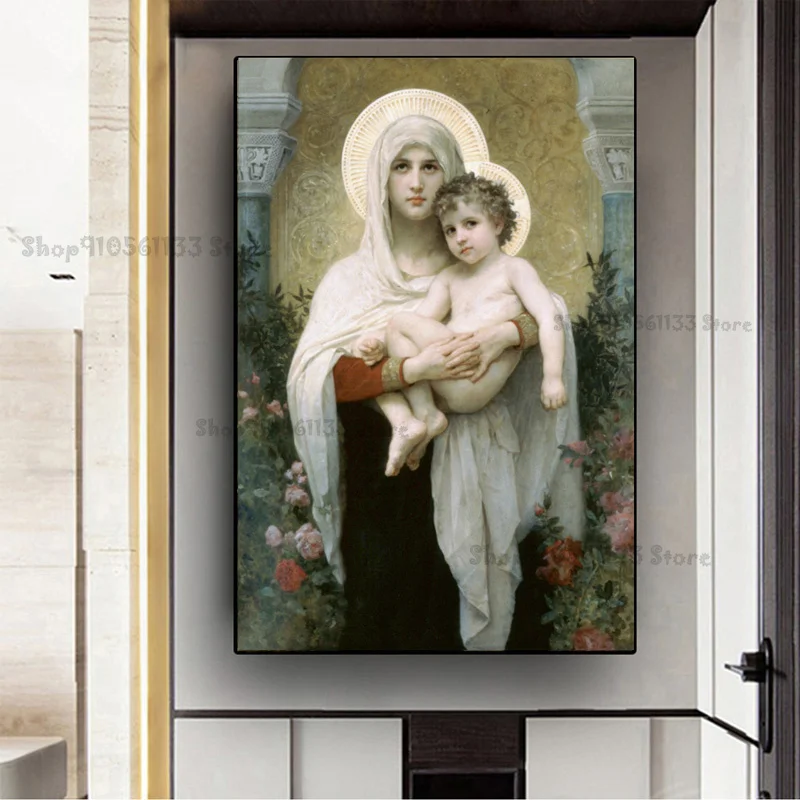 Алмазная живопись сделай сам 5d дева и ребенок полная вышивка квадратными