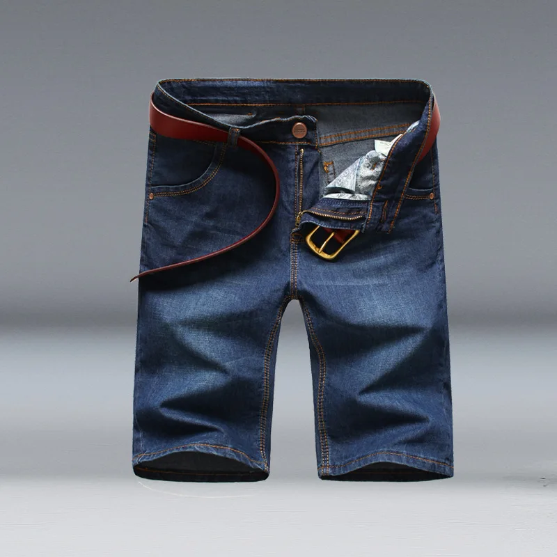 Men's New Summer Denim Shorts Slim Thin Stretch Five-point Pants Straight Leg Jeans Men Fashion Denim Men Designer Jeans for Men
