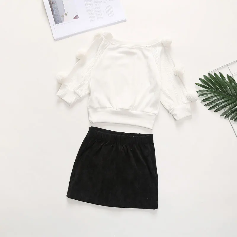 

Spring Autumn Girls Sets Toddler Girl Outfits Long Sleeve Tops Skirt Children Clothing Fashion Cotton Kids Clothes 1-7 Years