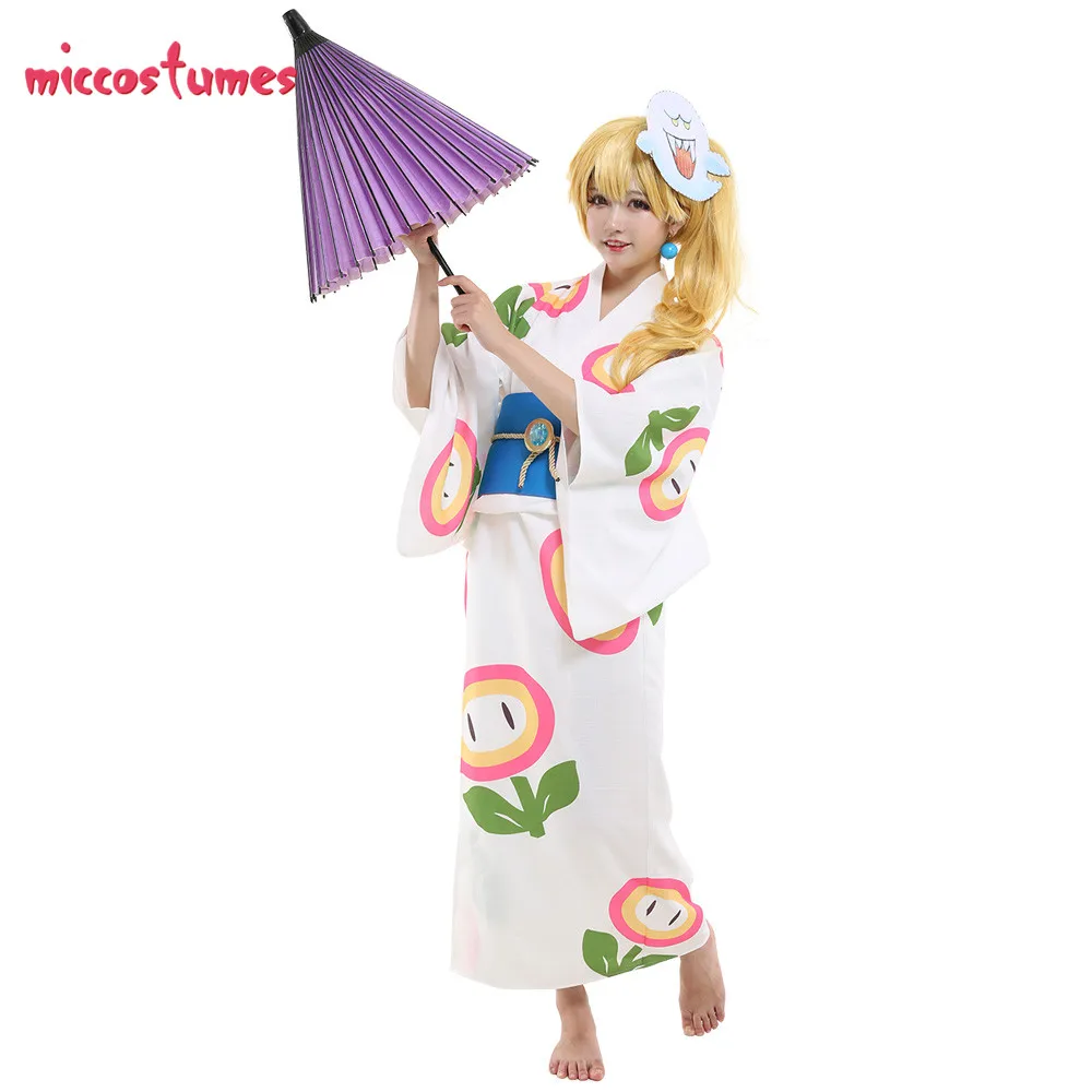 Odyssey принцесса персиковые наряды кимоно для косплея женский костюм|Костюмы из