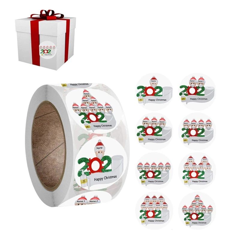 

500 Pieces Christmas Stickers for Envelopes Greeting Cards Seals Gift Boxes W8ED