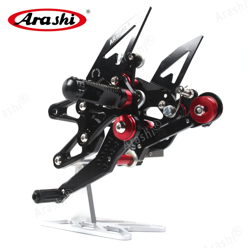 ARASHI CNC Регулируемые подножки для TRIUMPH DAYTONA 675 675R 2013- подножки Rider Rearset алюминий золото