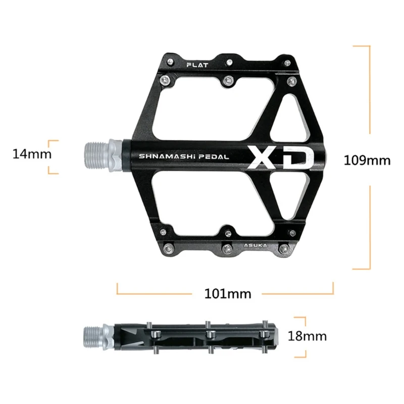 

MTB Pedals Mountain Bike Pedals Wide Bearing Lightweight Aluminum Alloy Fiber Bicycle Platform Pedals for MTB Road Bike