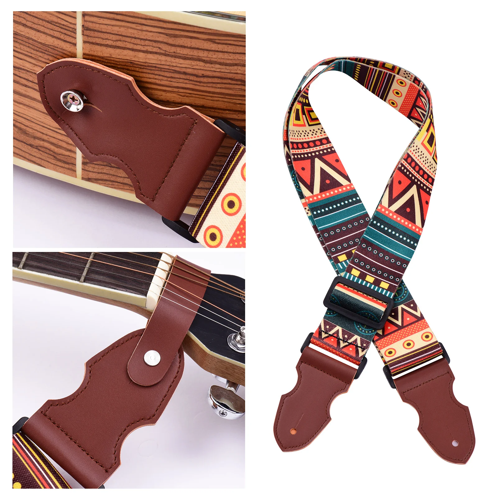 Наплечный ремень из мягкого полиэстера с кнопкой блокировки гитары адаптер для