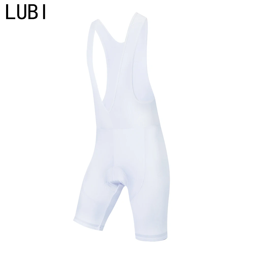 

LUBI 2020 Men Whole White Summer Pro Cycling Bib Shorts Gel Pad Shockproof MTB Race Lycra Pants Road Bike Shorts Bicycle Tights