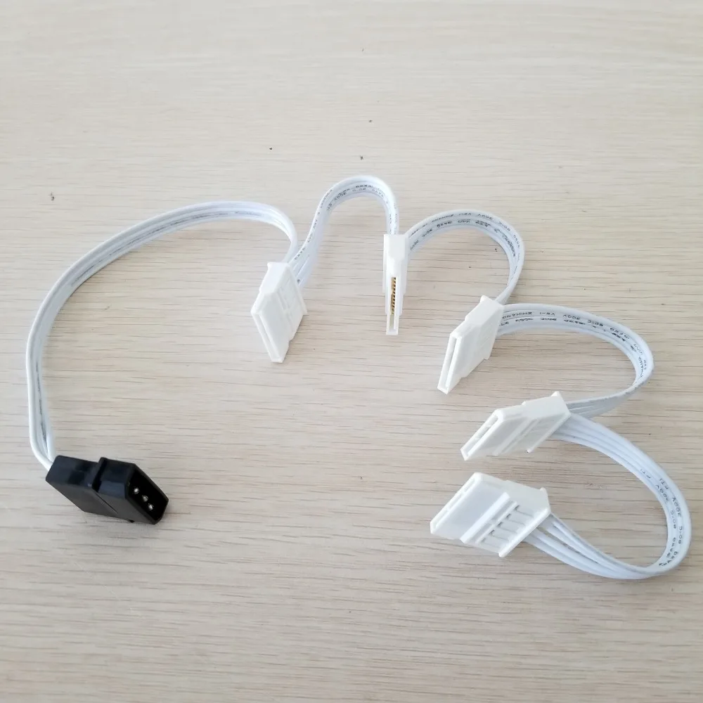 Кабель питания SATA для жесткого диска 4 контактный IDE Molex к 5 x адаптер разветвитель