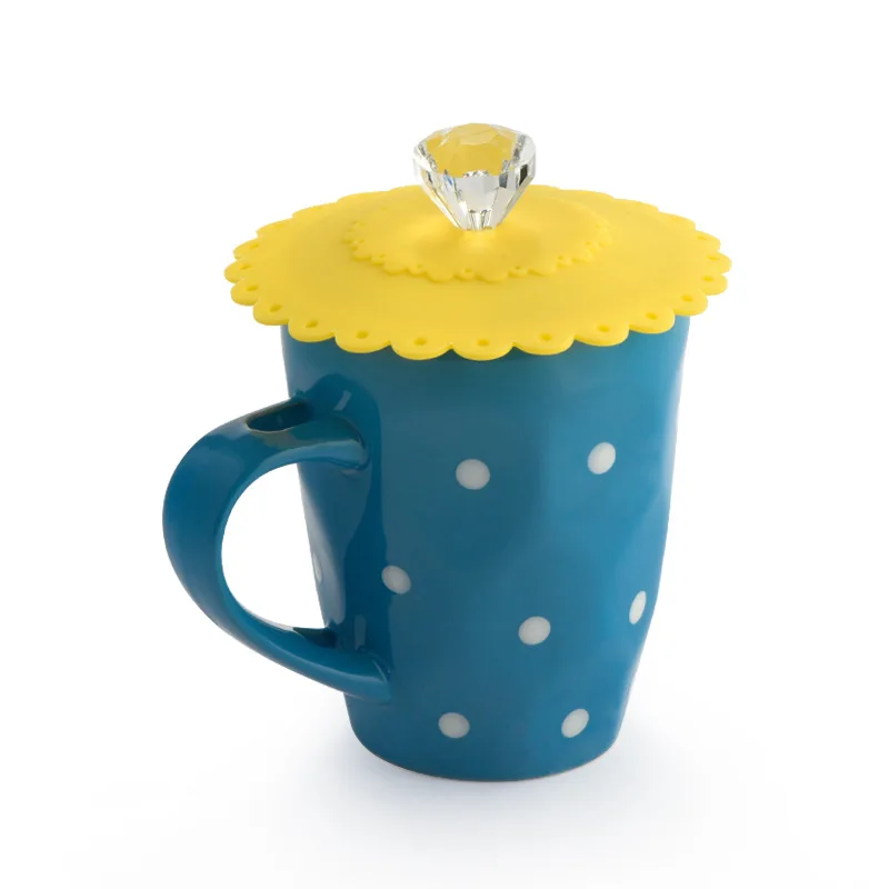 Новинка 10 5 см силиконовый чехол для чашки крышки силиконовой с цветами