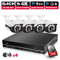 hkixdiste 4k cctv camera security system kit for home 4ch nvr 8mp set video surveillance outdoor poe ip camera