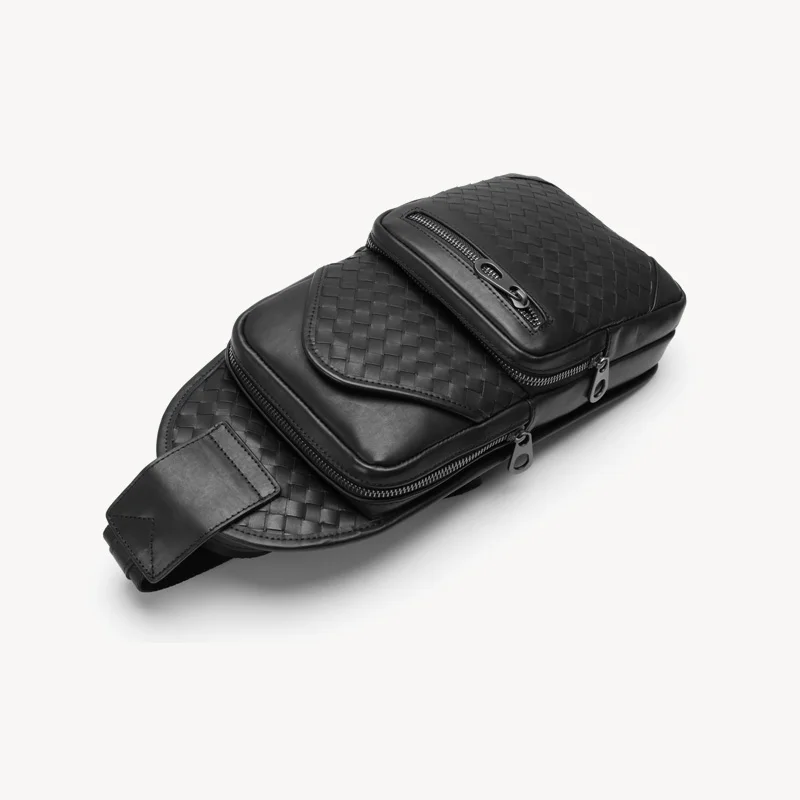 Новинка нагрудная сумка унисекс 100% из бычьей кожи вместительная повседневная