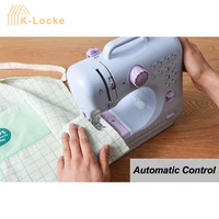 portable sewing machine household multifunctional mini electric sewing machine overlock 12 stitches presser foot pedal beginners