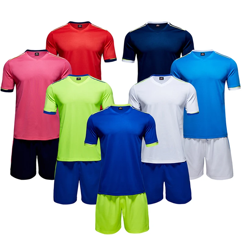 Мужская зеленая футбольная майка с коротким рукавом комплект для взрослых