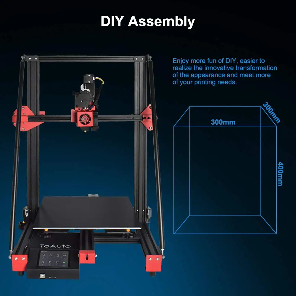 3D Printer Kit Pyramid A1.1 Titan Direct Drive, Silent Mainboard Touch Screen for Creative Artist, DIY Makers & School Use