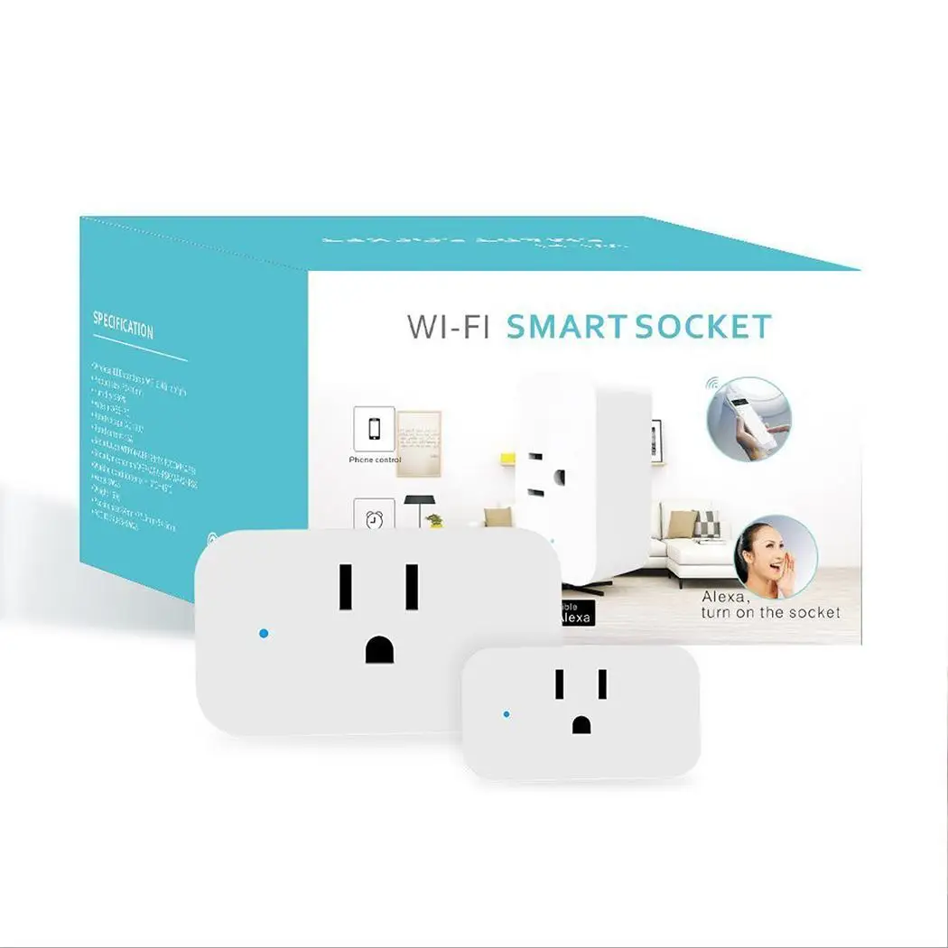 2 шт. интеллектуальная Розетка WiFi беспроводной пульт дистанционного розетка