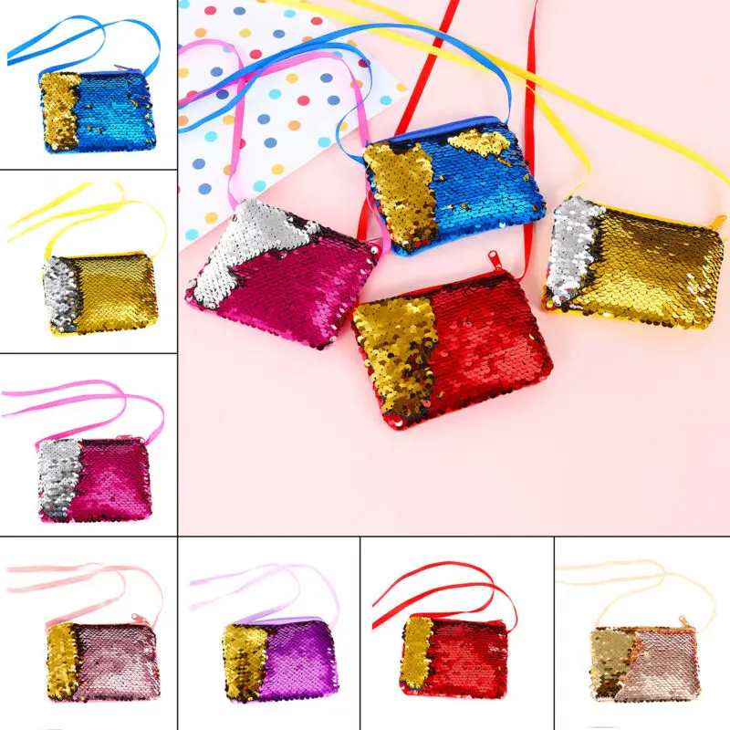 Новая модная Милая Детская Наплечная Сумка с блестками для девочек модный