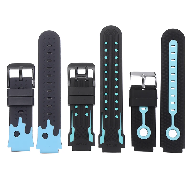 16mm Silicone Replacement Strap For Child Kids Waterproof Sport Watchbands Fashion Universal Smart Watch Accessories Strap