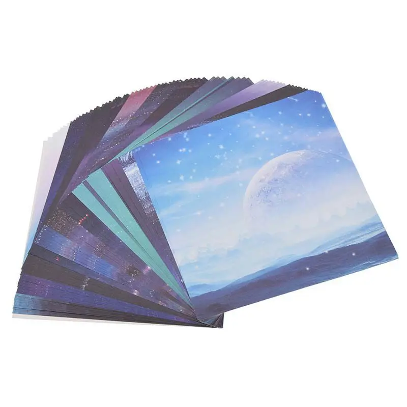 

Скрапбукинг бумага Оригами искусство фон Вселенная планета Луна бумажные открытки Сделай Сам крафт