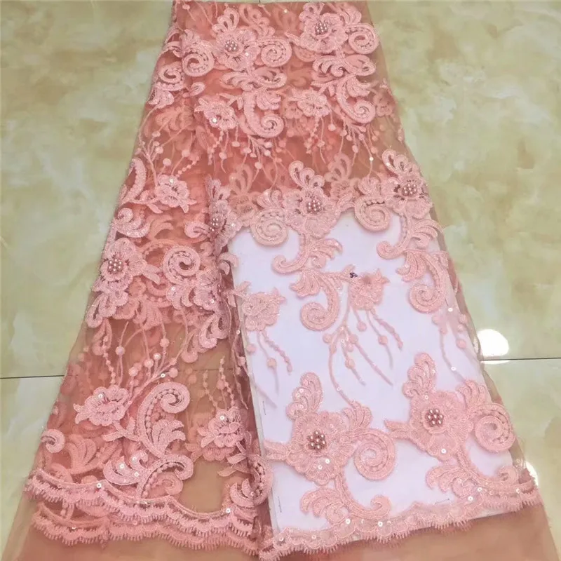 2019 африканская Высококачественная французская нигерийская сетка с блестками