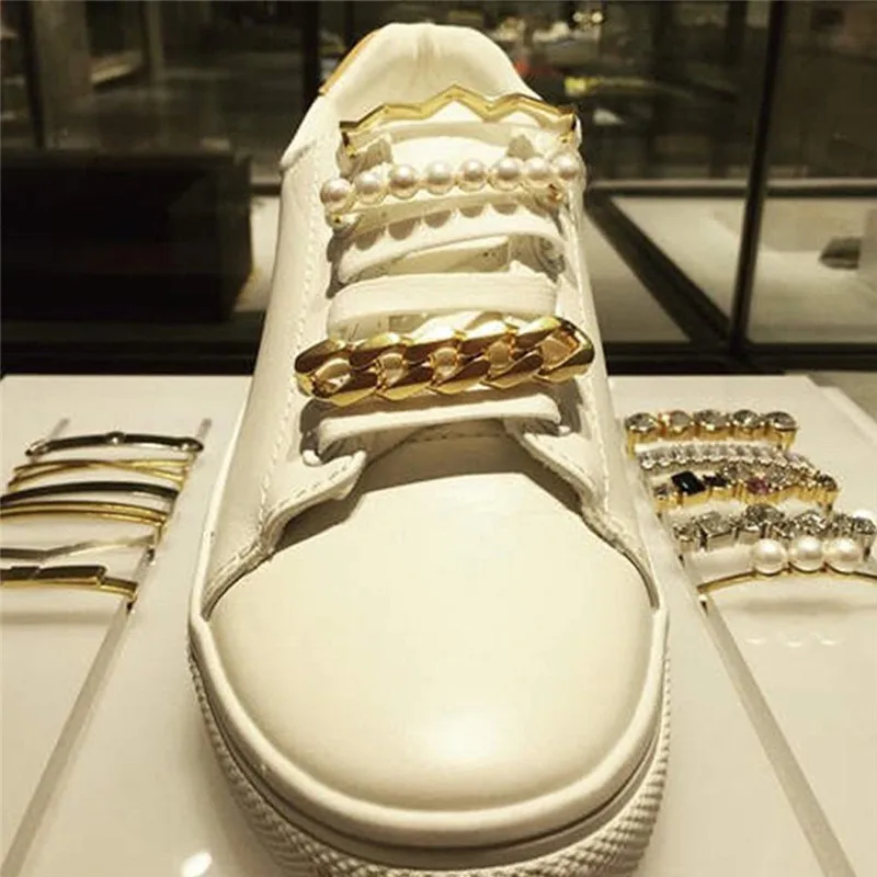 Зажимы для шнурков украшения Подвески из искусственного жемчуга стразы