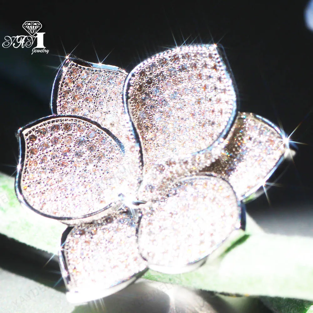 

YaYI Jewelry Fashion Princess Cut Prong Setting 200+ AAA Cubic Zirconia Silver Color Engagement Wedding Precious Gift Rings