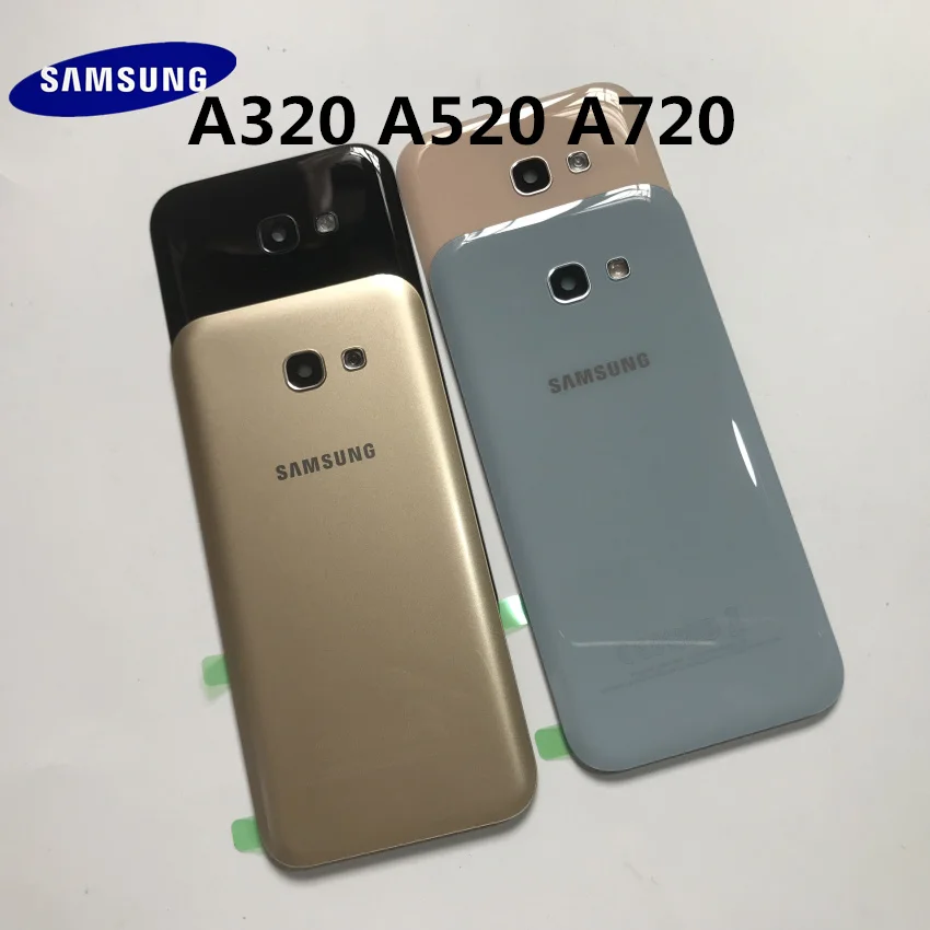 samsung Galaxy A3 A320 A5 A520 A7 A720 задняя панель Батарея стекло задняя дверь крышка предварительно клейкие наклейки+ Инструменты
