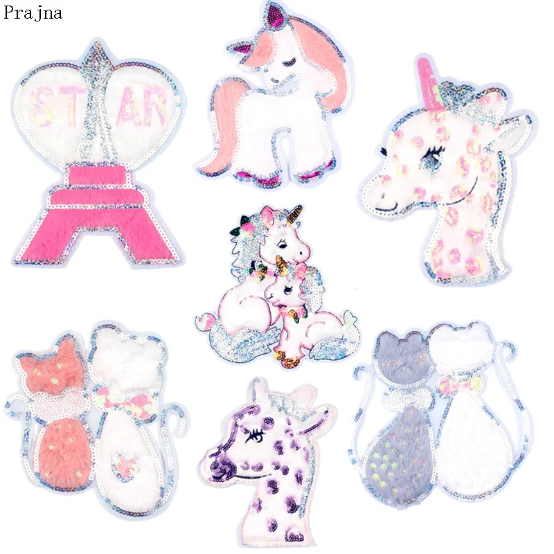 Праджня пушистый кот нашивка единорога аппликация шить на вышитые патчи для