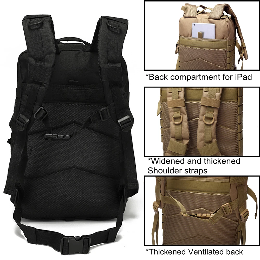 

50L Large Capacity Men Army Military Rucksacks Nylon Tactical Backpack Outdoor Sports Camping Hiking Trekking Hunting Bags