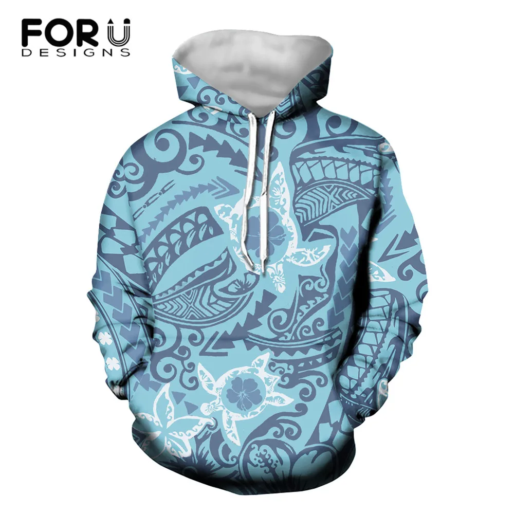 

FORUDESIGNS, полинезийская синяя морская черепаха, стильные женские осенние толстовки с длинным рукавом, свободные свитшоты для женщин
