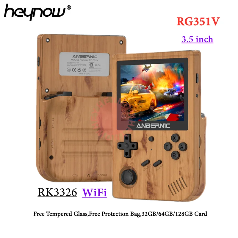 Консоль игровая HEYNOW RK3326 ретро консоль с поддержкой Wi Fi 3 5 дюйма|Портативные