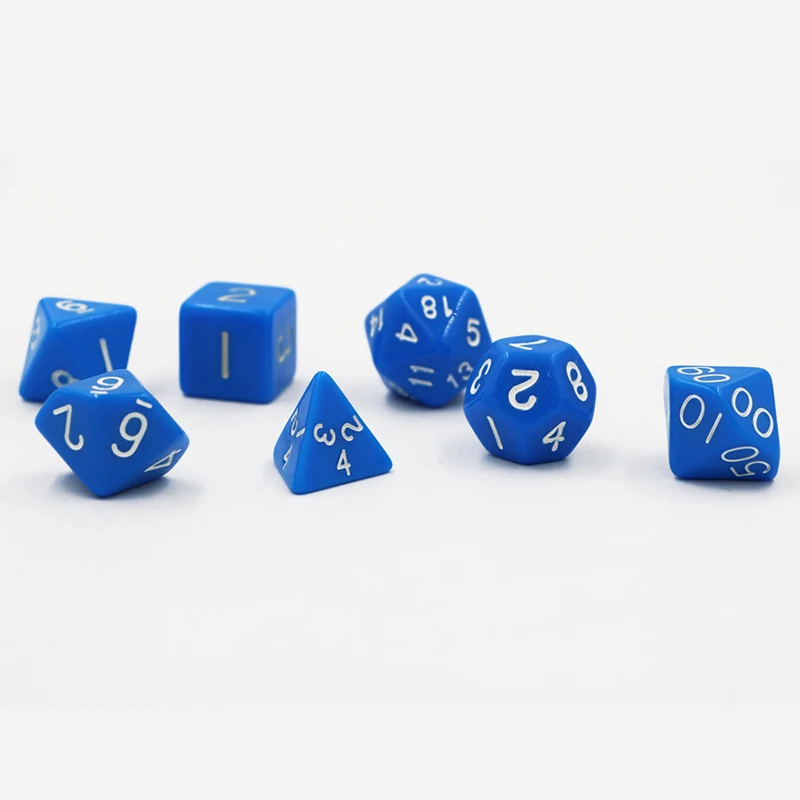 

8pcs/set Colorful Multifaceted Dice D4 D6 D8 D10 D12 D20 Polyhedral TRPG Games Dice Set Board Game Entertainment Dice with Bag