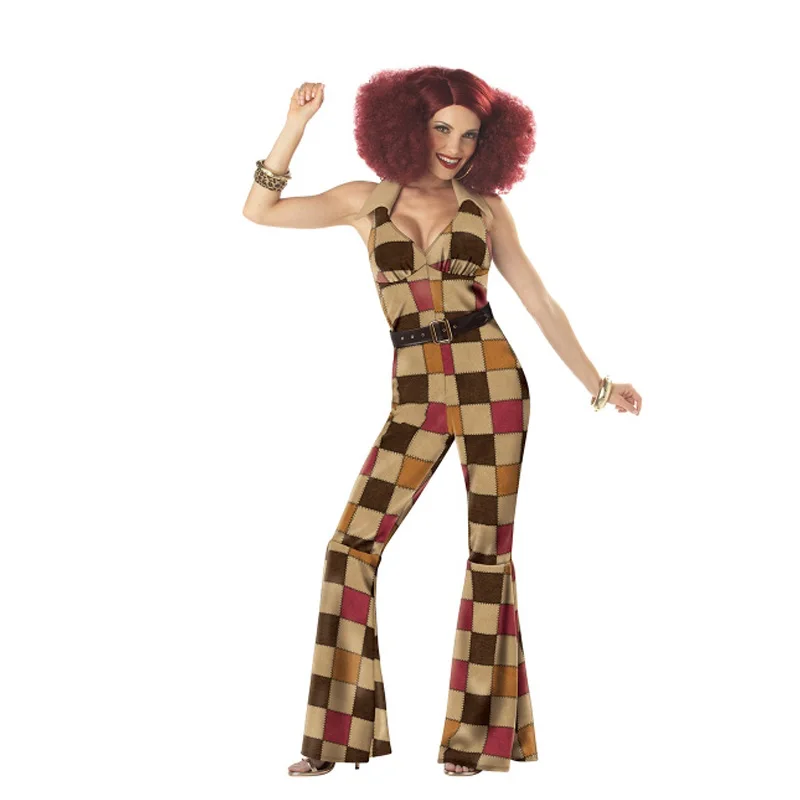 Горячая Для мужчин 60s 70 Ретро Костюм хиппи Винтаж 1960s 1970s Go Girl наряд в стиле диско s