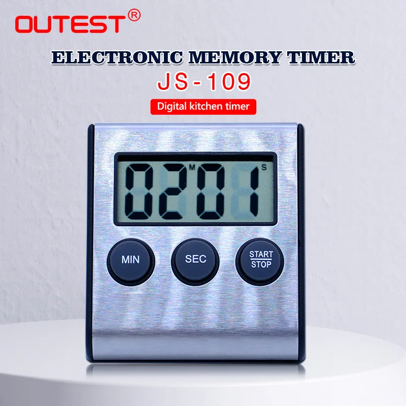 OUTEST JS-109 Большой экран из нержавеющей стали таймер металлический электронный с