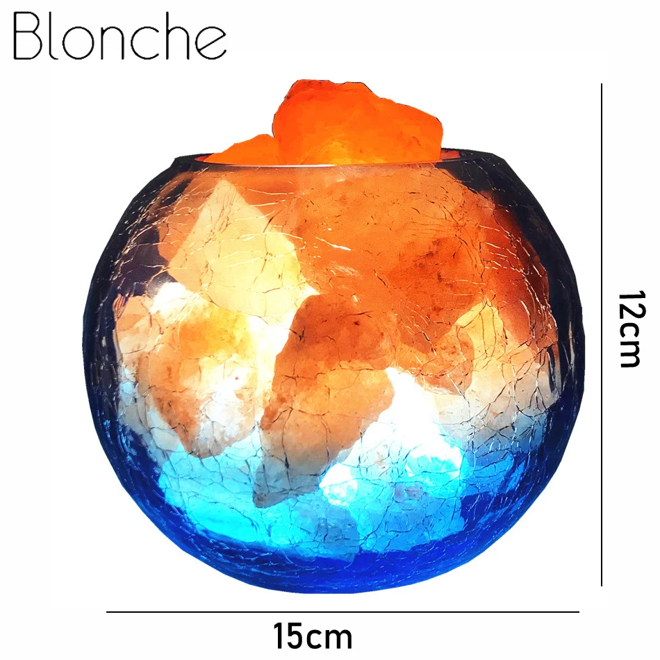 Настосветильник лампа из хрустальной лавы Blonche Led с натуральным светодиодом В