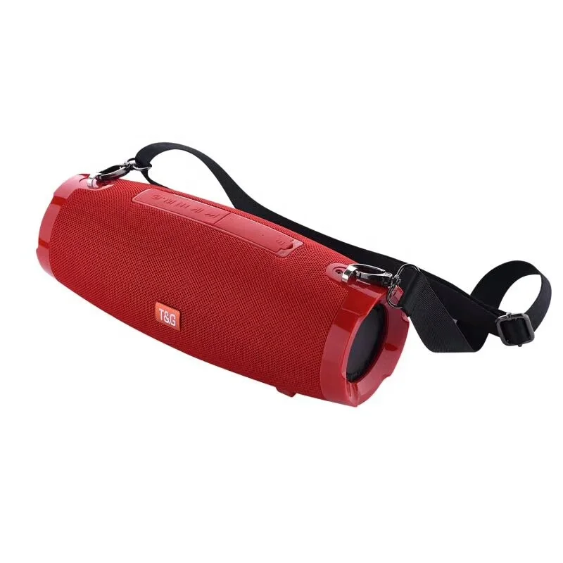 red 20 Вт Bluetooth Колонка Портативная колонка музыкальный плеер центр Boom Box с fm-радио AUX TF карта компьютерные колонки сабвуфер - Цвет: red