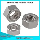 GB6170-86 аутентичный 304201 нержавеющая сталь левый зуб левый винт крышка оцинкованная обратная зубчатая гайка M4-M20 10 шт.