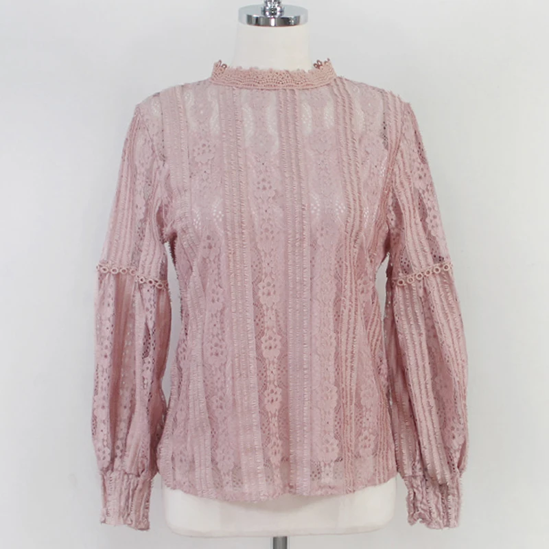 Blusas Mujer De Moda 2021 с длинным рукавом женская обувь розового цвета женские топы