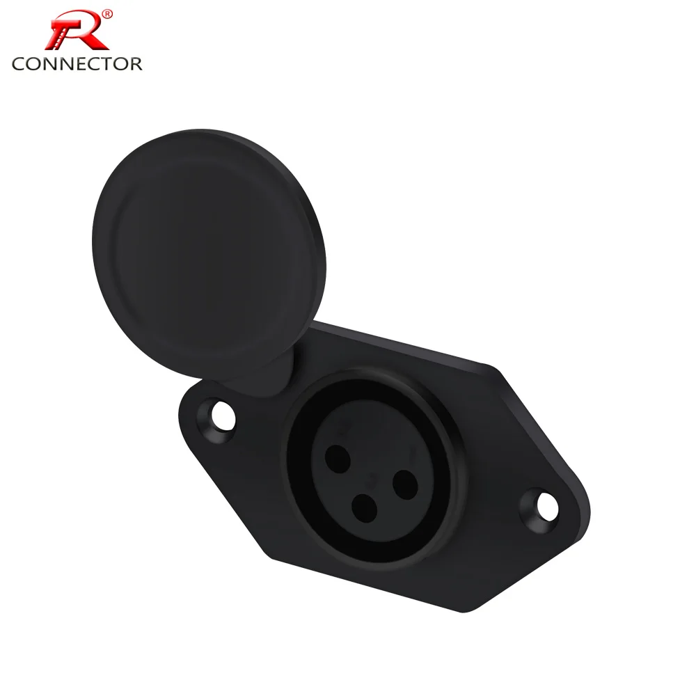 1 шт. 3 контактный гнездовой разъем XLR Панельное крепление для аудио/видео