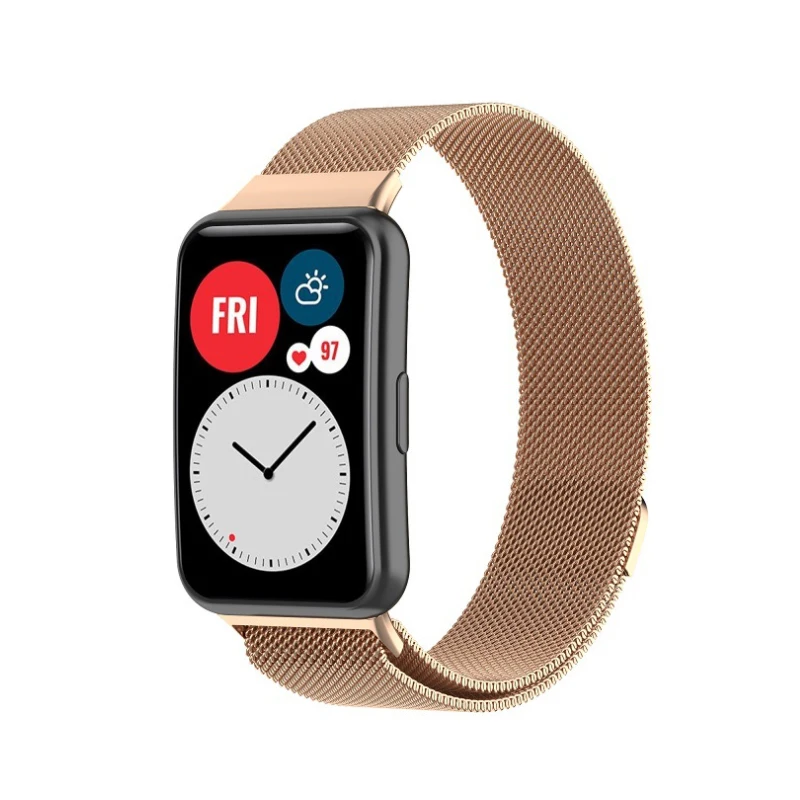 Magnetic Loop Strap For Huawei Watch FIT Strap Accessories stainless steel metal bracelet Huawei Watch fit 2021 Strap
