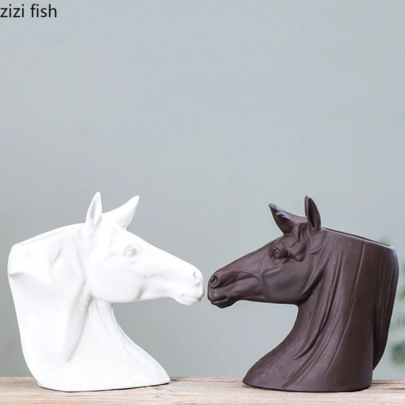 Керамический цветочный горшок с изображением для суккулентных растений