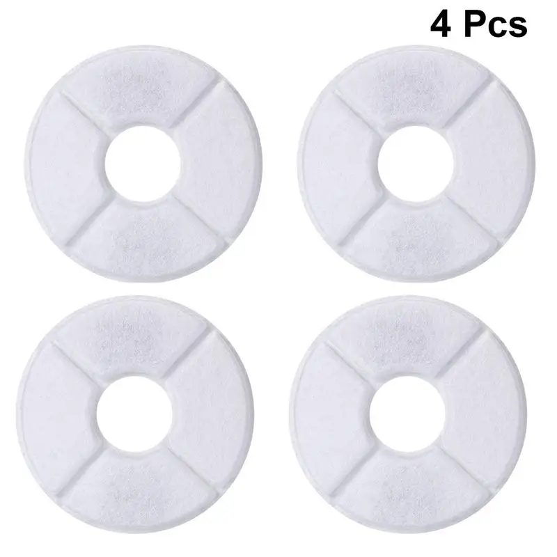 4 шт. фильтр для очистки воды и фонтанов кошек сменные фильтры с активированным