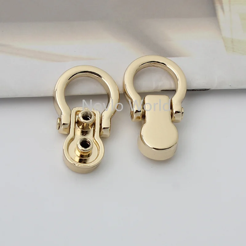 10-50pcs 2 colors 26x15mm 3/8" high quality metal connector buckle for woman chains bag purse strap adjustment bag hardware images - 6