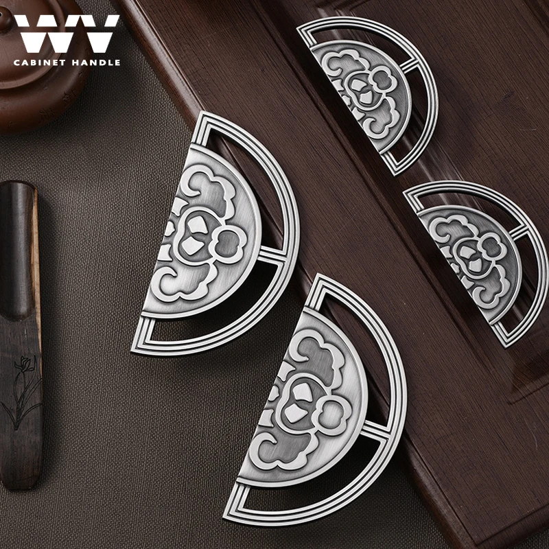 Роскошные классические дверные ручки WV для шкафа матовая ручка цинковый сплав 64