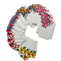 50pcs handmade flower message scrapbook paper card diy greeting cards postcards party wedding invitation cards rose flower