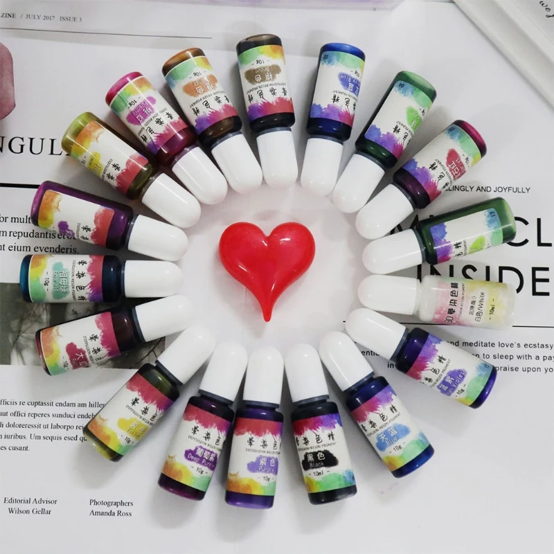 Диффузионный пигмент для эпоксидной смолы 1 набор 18 цветов спиртовые чернила