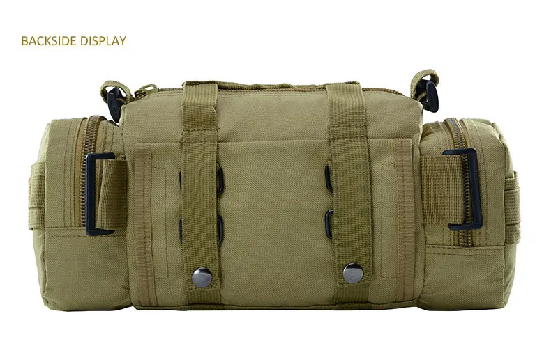 Molle Military Tactical Waist Bag Camping Traveling Hiking Climbing Nylon Shoulder Pack Pouch Outdoor Sports Hunting Gym Bag