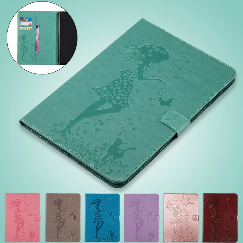 Модный чехол Funda для iPad 9 7 2017 милая девушка &amp Бабочка Кот Стенд PU кожаный нового