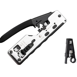 combo network rj45 tool telecom crimping crimper for rj45 cat7 cat6a cat6 cat5 rj11 rj12 modular plugs metal clips pliers tools free global shipping