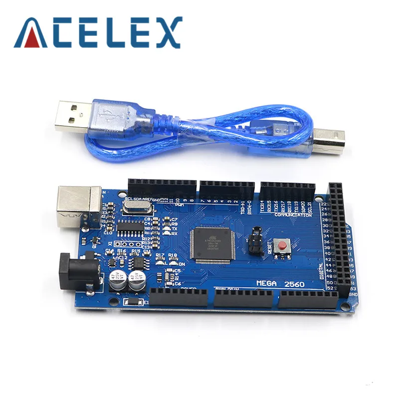 MEGA2560 MEGA 2560 R3 (CH340G) Pro mini AVR USB плата разработки с кабелем для arduino|Детали и аксессуары