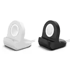 Силиконовая док-станция для Apple Watch, подставка для Apple Watch, с отверстием для кабеля, зарядный кронштейн для iWatch, док-подставка, держатель