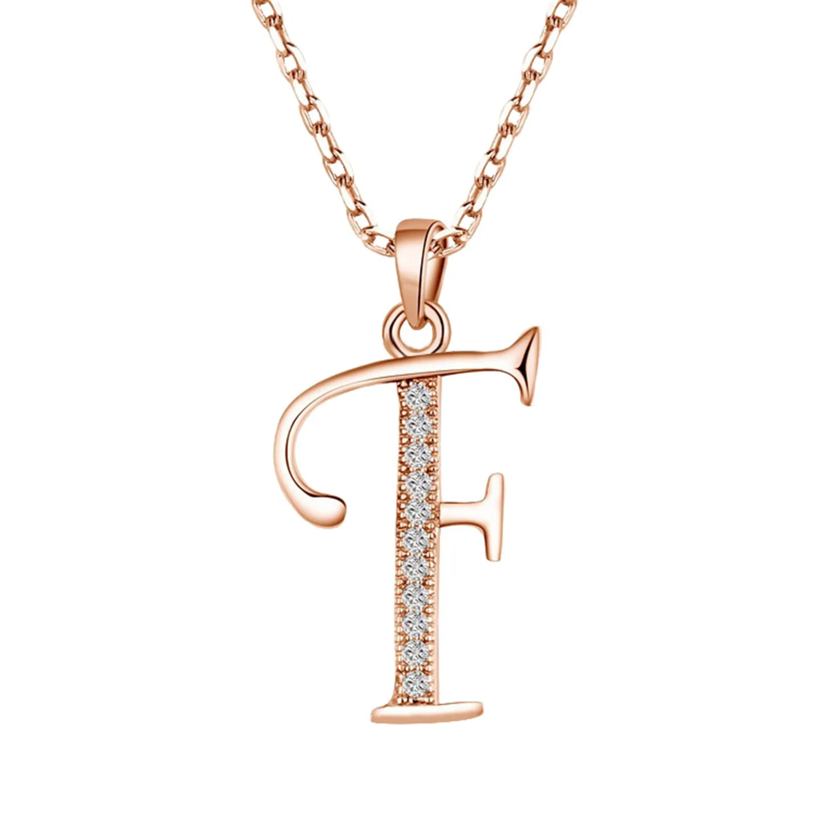 Женские популярные удачи Алфавит циркон ожерелье кулон ювелирных изделий ко Дню